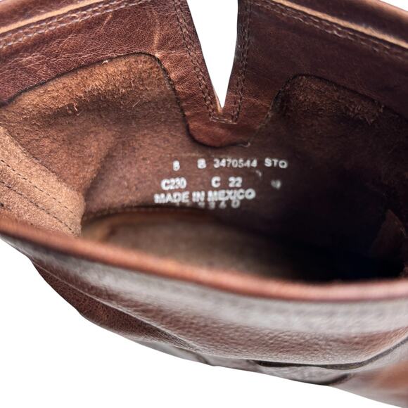 Frye Veronica Bootie Leather Motorcycle Boot Women's Size 8B Buckle - Picture 9 of 9